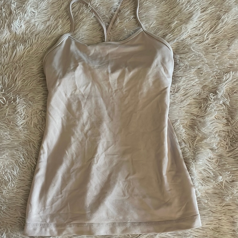 Pale Pink Lululemon Y tank top